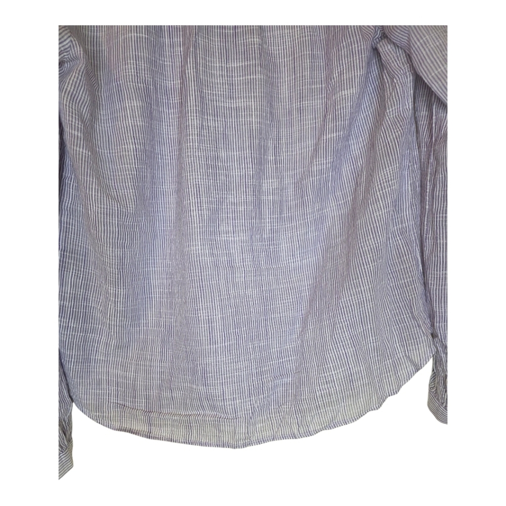 J. CREW Lavender White Stripe Popover Shirt - Size 6 - Picture 6 of 9